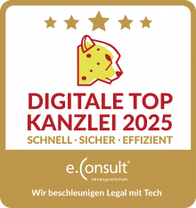 Abzeichen „Digitale Top‑Kanzlei 2025“